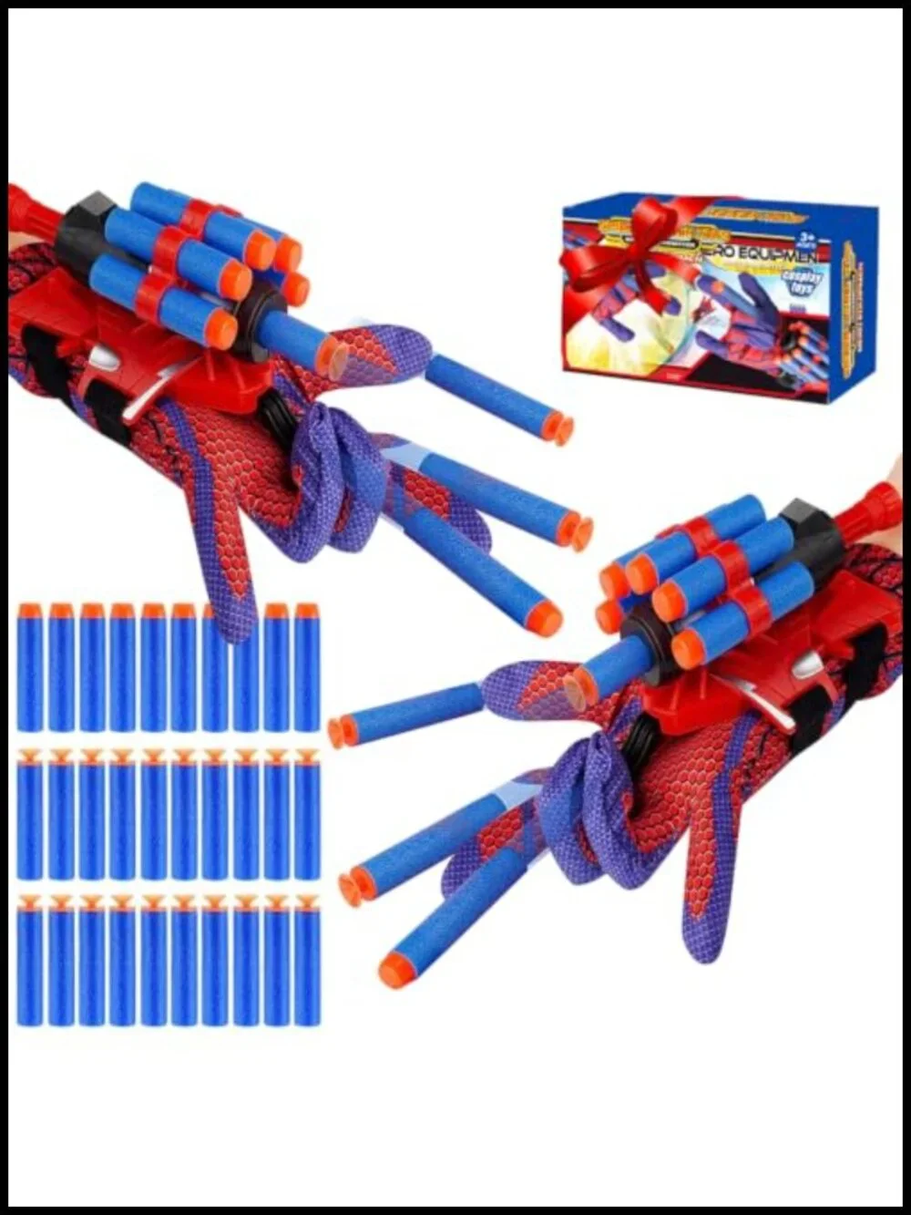 2 Pack Spider Web Shooters Wrist Launcher Toy with Sucker Darts for Kids-